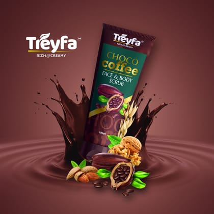 Treyfa Chocolate coffee scrub for body & face
