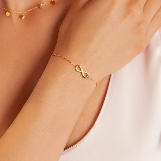 Infinity Ankle Bracelet in 14K Yellow Gold | Helzberg Diamonds