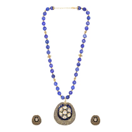 Unique Dazzling Beads Blue Tanzanite Beads Jewelry Set