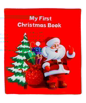 Skyculture� My First Christmas Sensory Soft Cloth Book for Babies, Baby Learning Crinkle Book, Early Education Toy, Gift for Babies Infants Toddlers - English Language