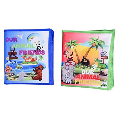 Skyculture� Head Start Series Animal Part - I and Animal Part - II Combo [Rag Book] [Rag Book] Skyculture; Recognition of the name of the animals with its babies and Fabric soft books ,Introducing about the world of our animals friends - Stationery | Buy online on ZillyBuy