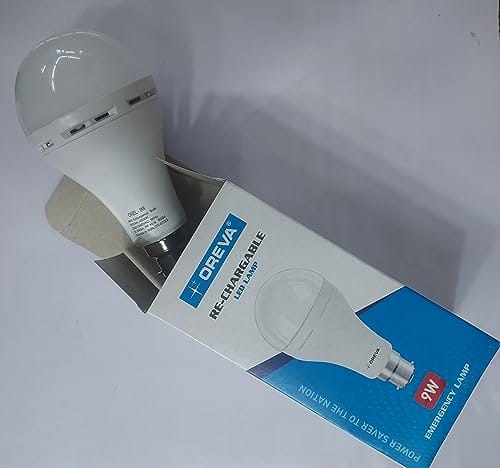 OREVA 09WATT EMERGENCY LED LAMP 6500K COOL DAYLIGHT B22 (1YEAR WARRANTY)