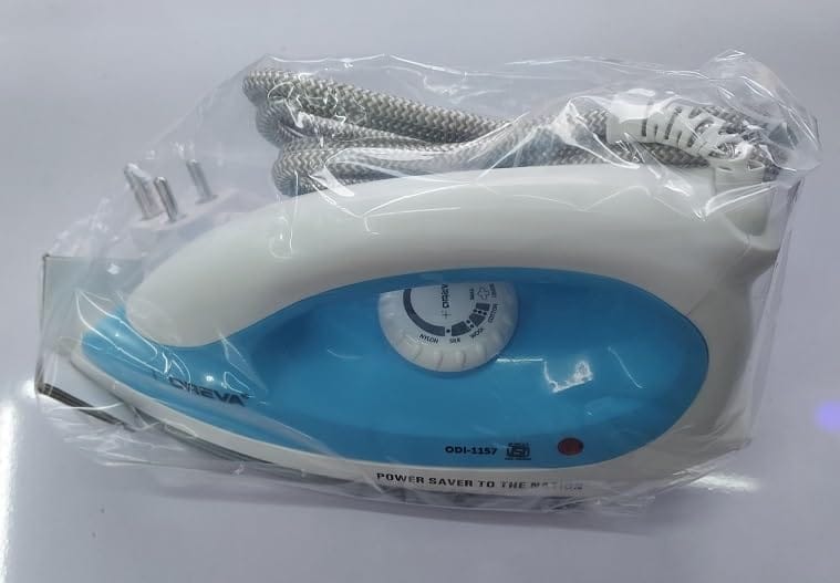 OREVA DRY IRON 1000WATTS ODI-1157 230V 50Hz LIGHT WEIGHT FABRIC FRIENDLY IRON (1 YEAR WARRANTY)