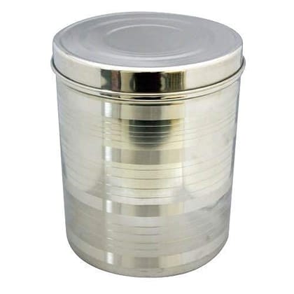 NURAT Stainless Steel Container/Jar/Dabba For Milk/Oil/Lassi - 4 Litre (Pack of 1, Silver)