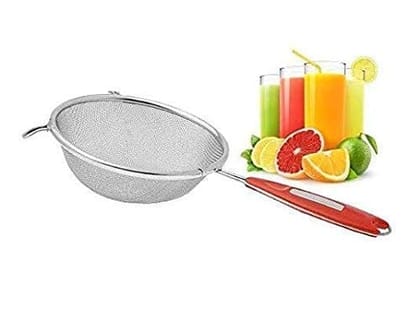 NURAT Stainless Steel Soup & Juice Strainer/Liquid Filter (16 cm ) Set of 1 Pcs Silver