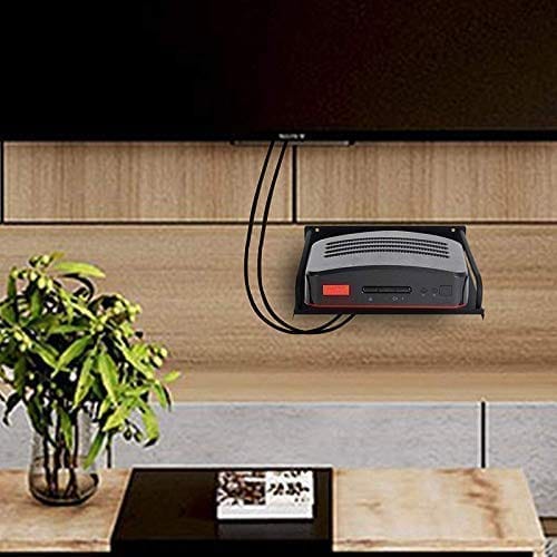 NURAT Metal Set Top Box Stands | Wi Fi Router/Holder Steel Wall Shelf | Unbreakable DTH Stand for Mobile TV Connection for Home Pack of 1,Black