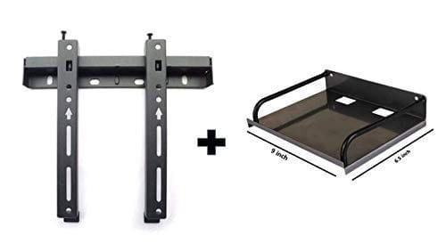 NURAT MI TV Compatible Heavy Duty Fixed TV Wall Mount Bracket for 14 to 43 inch LCD | LED | 4K | Smart TV | Universal TV Wall Stand Black and Multi-Purpose Metal Wall Mount Stand Free with TV Stand
