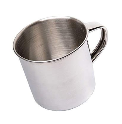 NURAT Stainless Steel Plain Coffee Mug 1000ml (Set of 3)