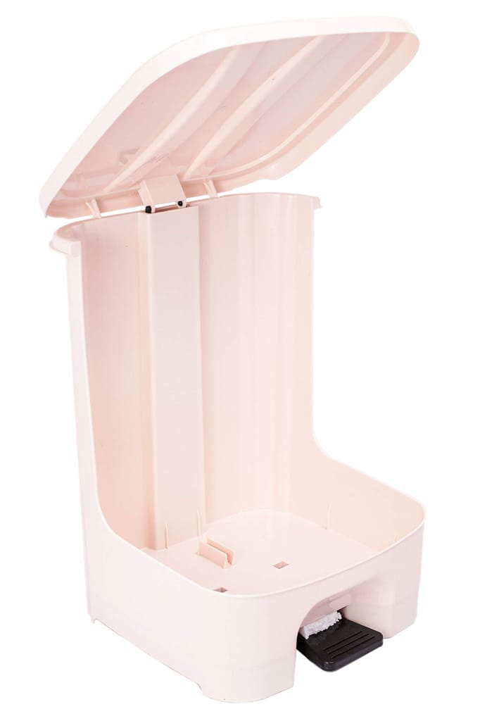 NURAT18 L Modern Step On Dustbin With Lid For Kitchen(Light Blue)