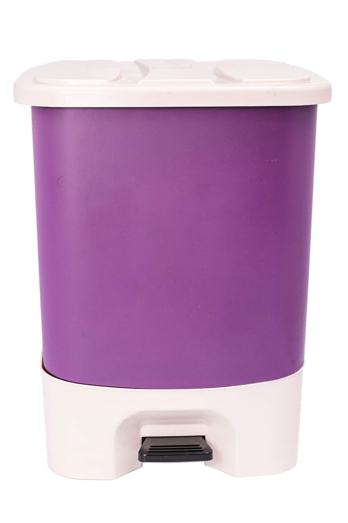 NURAT18 L Modern Step On Dustbin With Lid For Kitchen(Light Blue)