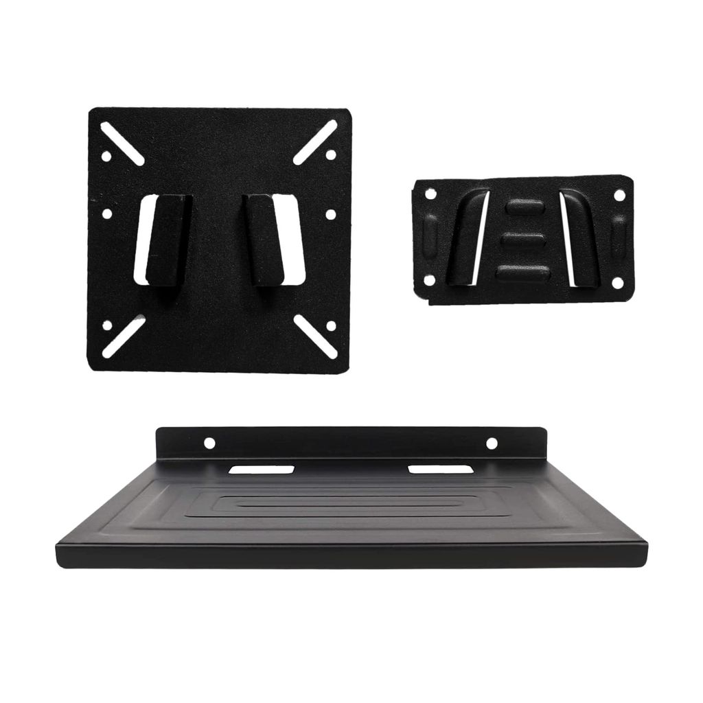 NURATCombo TV Stand Hanger Holder Universal Fixed TV Wall Stand with Set Top Box Self