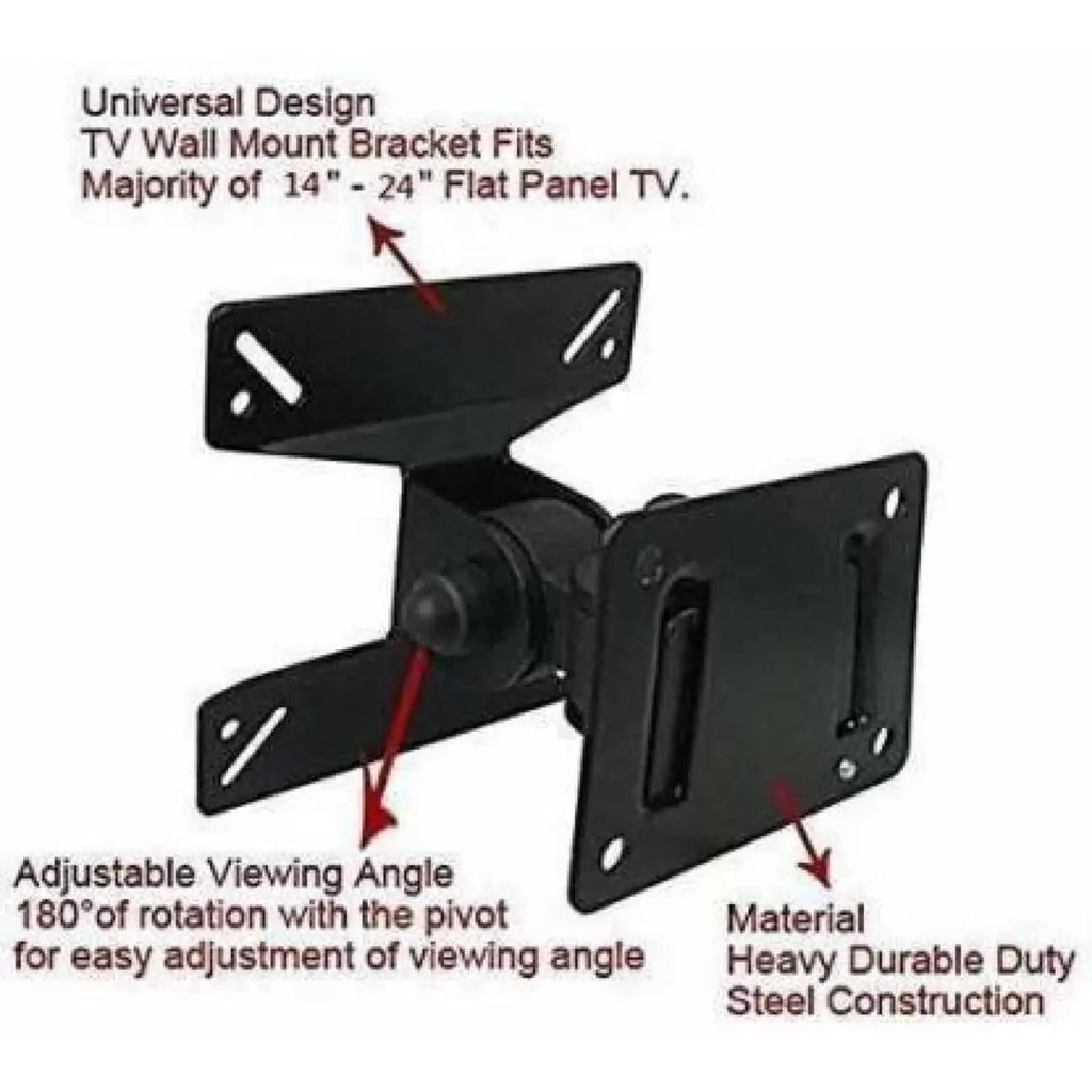 NURATCombo TV Stand Hanger Holder Universal Fixed TV Wall Stand with Set Top Box Self