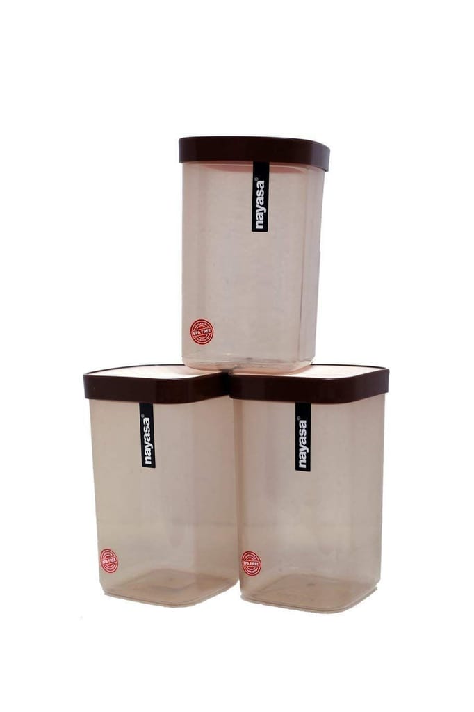 nayasa Superplast Plastic Fusion Containers 2100ml, Set of 6, by Krishna Enterprises
