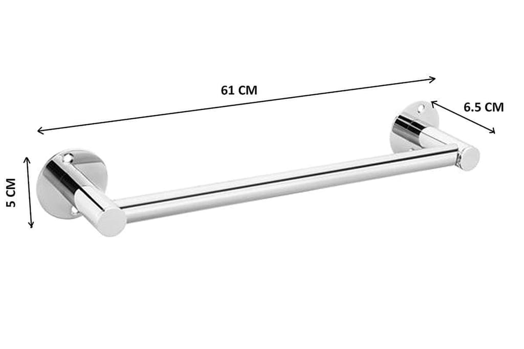 NURAT 12 INCH Stainless Steel Towel Bar | Bathroom Towel Rod Holder | Wall Mounted Hand Towel Rail for Kitchen and Washroom