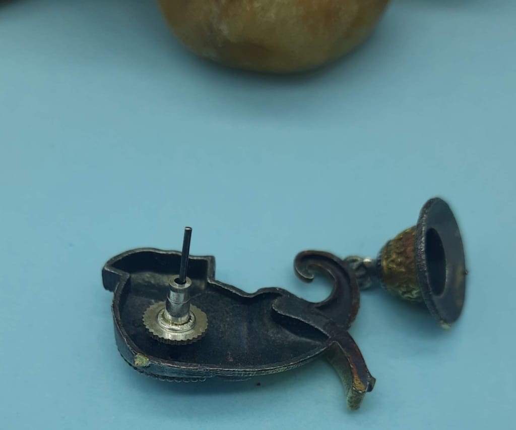 Abhaah antique temple Ruby Emerald German oxidised silver plated brass jadau pink and green kundan latest design stud jhumka (jhumki) earrings for woman and girls