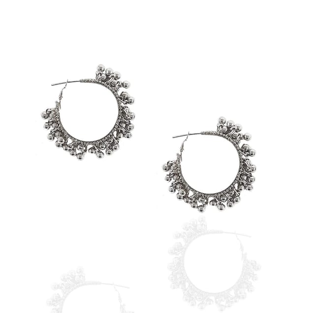 Buy Tempus Gems Oxidised Metal Ghunghroo Earrings Hoops for Women Ghungroo  Hoops Big Earrings Brass Jewelry for Women oxidised jewelry Earrings for  Ladies (GhunghrooThinHoops) Online at Lowest Price Ever in India |