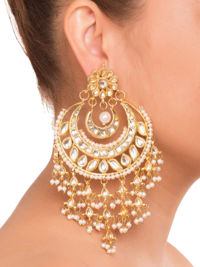 Abhaah Indie rang Gold Plated Copper Pearl Earrings For Women's & Girls