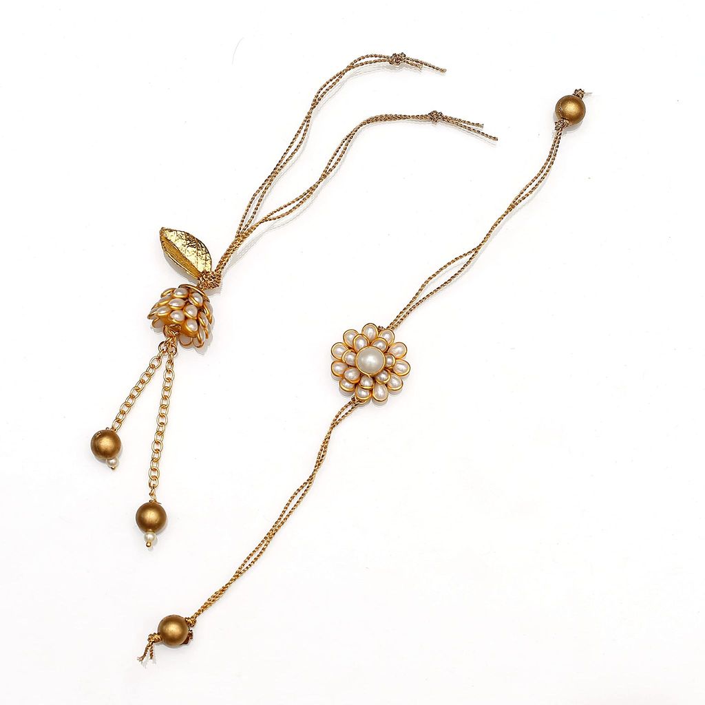 Abhaah BHAIYAA BHABHI KUNDAN LUMBA RAKHI COMBO SET