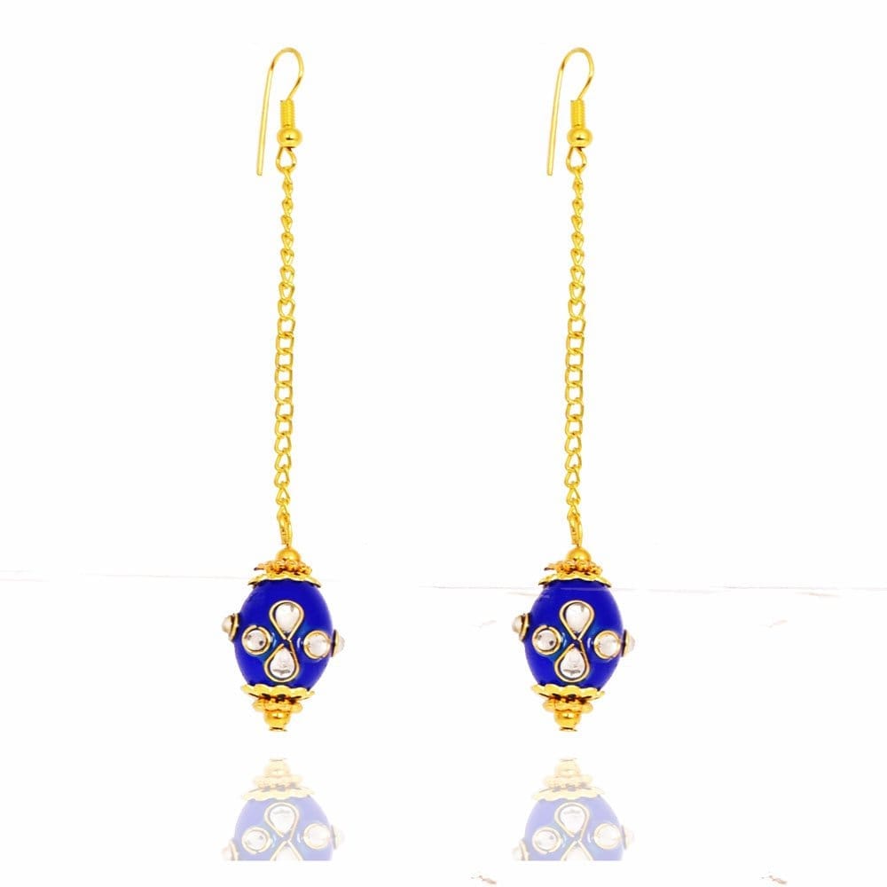 Abhaah kundan minakari handmade earrings for women and girls