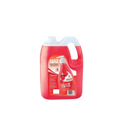 WiZ pH-Balance Moisturizing Cherry Liquid Handwash with Refreshing Fragrance, Complete Protection for Soft & Gentle Hands - 5L Refill Pack