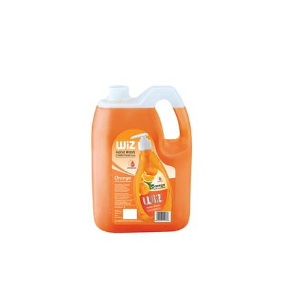 WiZ pH-Balance Moisturizing Orange Liquid Handwash with Refreshing Fragrance, Complete Protection for Soft & Gentle Hands - 5L Refill Pack
