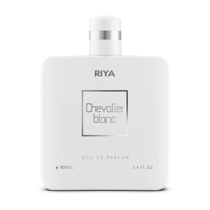 CHEVALIER BLANC by RIYA For Men & Women Eau De Parfum Spray Aromatic, Cedarwood, Leather 100 ML Long Lasting Soft Power Fragrance/Distinguished Fragrance (White)