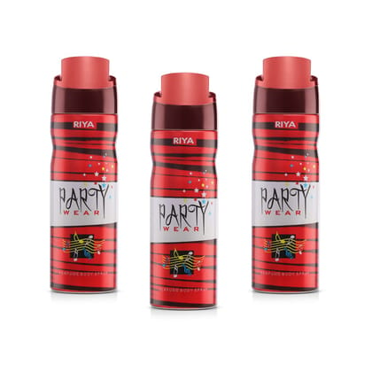 Riya Unisex Body Spray Deodorant Pack Of 3 200 Ml Each
