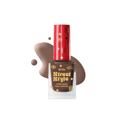 Street Style Long Wear, Quick Drying, Glossy Finish, 7-Free Formula, Nail Enamel, 100% Vegan & Cruelty Free, Shade SS 119, Browny Bae, 12 ML