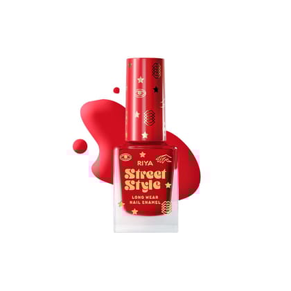 Street Style Long Wear, Quick Drying, Glossy Finish, 7-Free Formula, Nail Enamel, 100% Vegan & Cruelty Free, Shade SS 102, Really Red, 12 ML