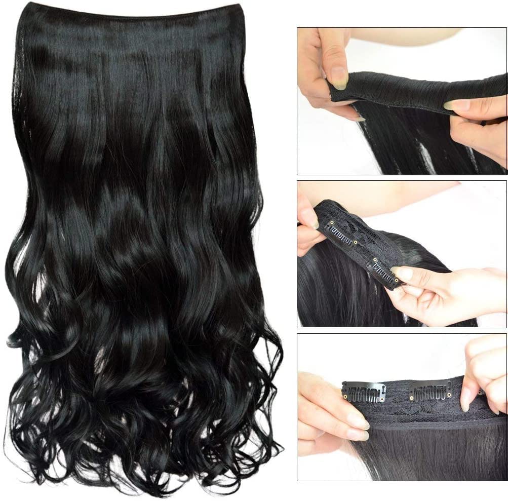 Akashkrishna Women's Natural Brown Curly/Wavy Hair Extensions For Women 5 Clip Natural Hair Extensions