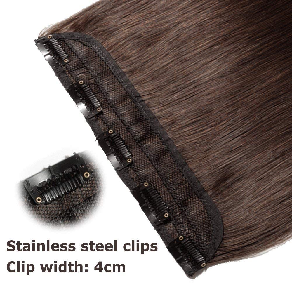 AkashKrishna 5 Clip in Hair Extension For Girls Brown Hair Extensions 24 Inches Long Brown Hair For Women