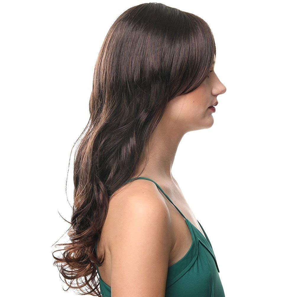 AkashKrishna Women's Full Head Synthetic Hair Wigs Long Hair For Women/Women Wigs Natural Hair | 24 inches WIth Wig Cap (Natural Brown)