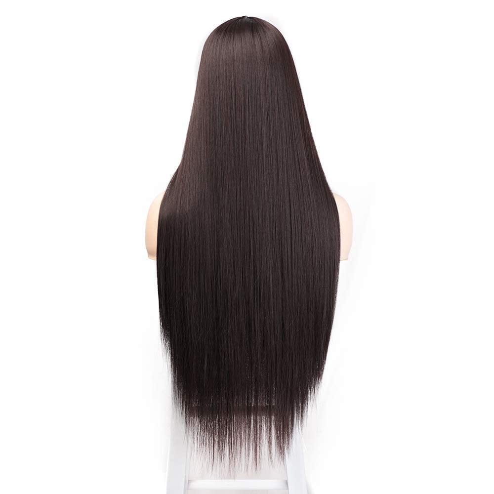 Akashkrishna full head brown color straight Hair wig for women Long Hair Wigs For Women with comb