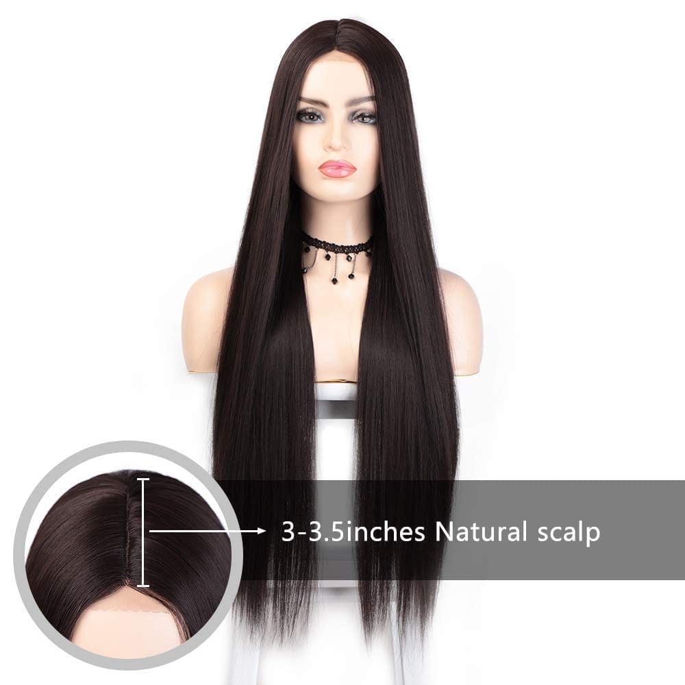 Akashkrishna full head brown color straight Hair wig for women Long Hair Wigs For Women with comb