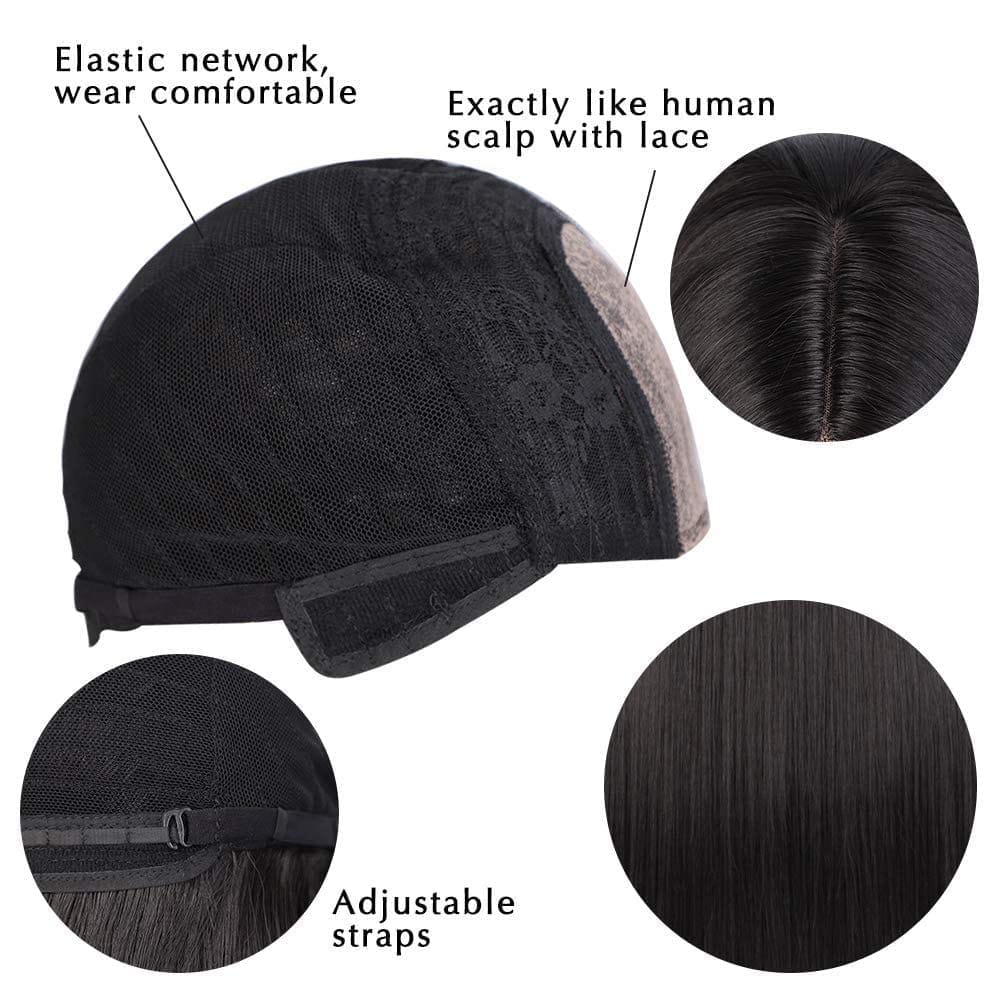 Akashkrishna full head brown color straight Hair wig for women Long Hair Wigs For Women with comb