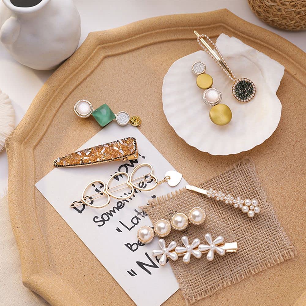 Akashkrishna 8 PCS Premium Korean stylish Hair Clips For Women And Girls