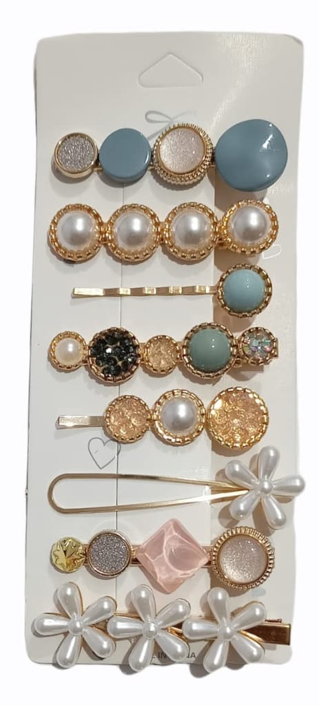 Akashkrishna 8 PCS Premium Korean stylish Hair Clips For Women And Girls