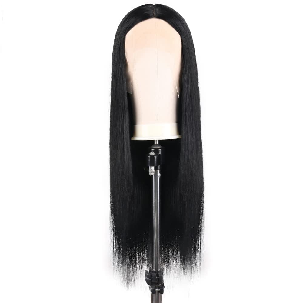 Akashkrishna Hair Wig Black Wig for Women Girls Long Straight Hair Wig Natural Fashion Cute Synthetic Wigs for Daily Party Cosplay