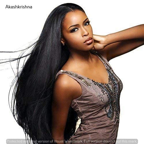 Akashkrishna Hairs Synthetic Hair Wig For Women Full Head Women's Wig Dark Brown Natural Long Straight Hair Wig For Women/Girls