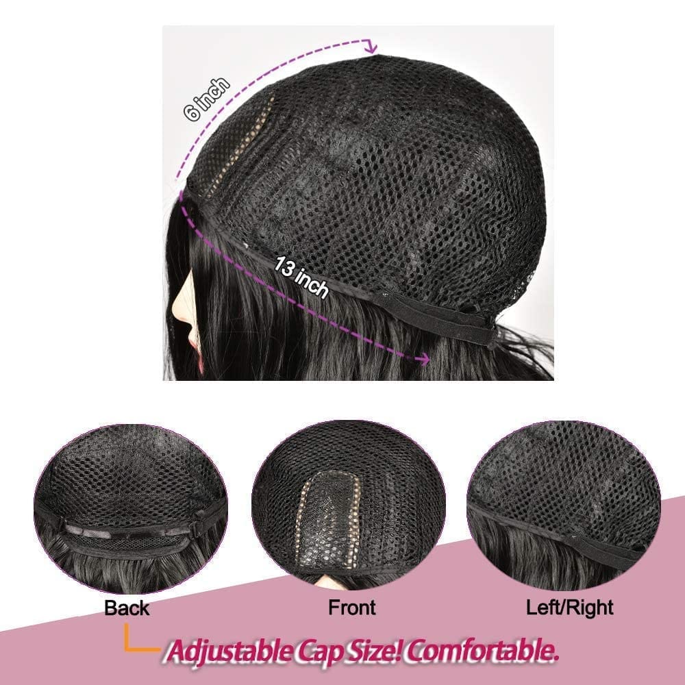 AkashKrishna Full Head Wavy Hair Wig For Women Fashion Wigs Women Wigs Full Head Natural Hair Stylish Wig for Girls & Ladies with comb (black)