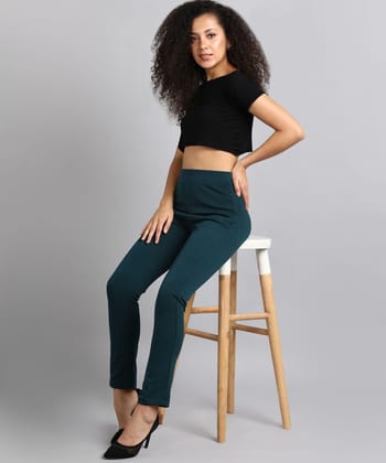 Buy Green Ankle Length Pants Online - W for Woman