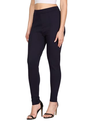 Glossia Fashion's Navy Blue Formal Slim Fit Ankle Length Jeggings for Women - NT27