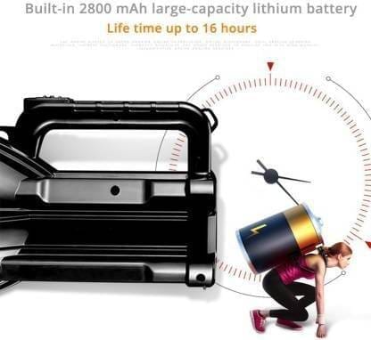 DP 7045 Portable Rechargeable LED Search light Torch  (Black, 23 cm, Rechargeable)