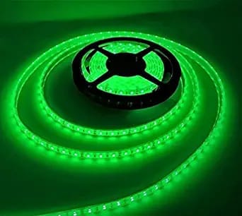 5 Meter Waterproof 50-50 LED Strip Light Ceiling Adhesive Strip Light Driver Included (Green)