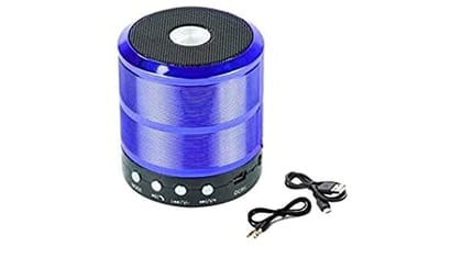 WS-887 Metal Wireless Bluetooth Speaker, Portable Wireless Outdoor Speaker Surround Support FM/USB/MIC/AUX/TFCard/Bluetooth Compatible with All mobiles
