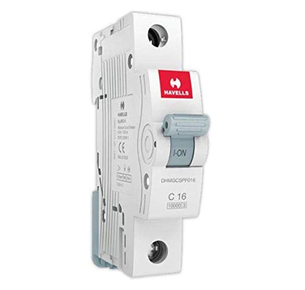 Havells DHMGCSPF016 PVC Plastic 16A MCB SP C Curve (White) - Electricals | Buy online on ZillyBuy