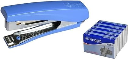 Kangaro Desk Essentials HD-10D All Metal Stapler | Standard Stapler with Quick Loading Mechanism | Sturdy & Durable for Long Time Use | Color May Vary