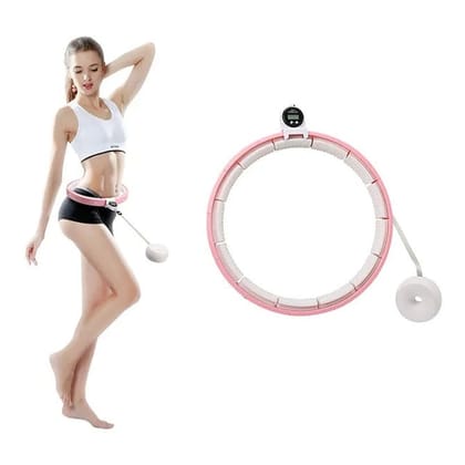 FITNESS ADJUSTABLE DETACHABLE FITNESS HULA HOOP RING SMART ROUND COUNT & WEIGHT LOSS GYM EQUIPMENT EXERCISE SMART HULA HOOPS