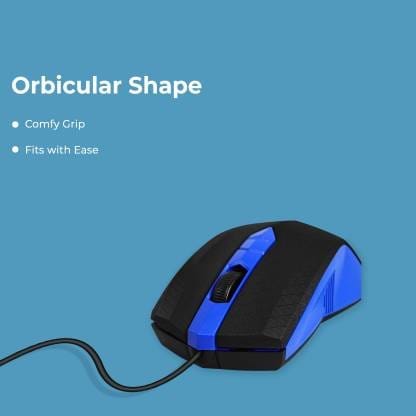Foxin Smart-Blue Wired Optical Mouse (USB 2.0)