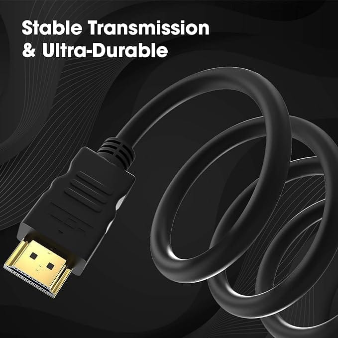 HDMI Cable 4K High-Speed HDMI Cord 18Gbps with Ethernet Support 4K 60Hz Compatible with UHD TV, Monitor, Computer, Xbox 360, PS5 PS4, Blu-ray, and More 1.5 Meter